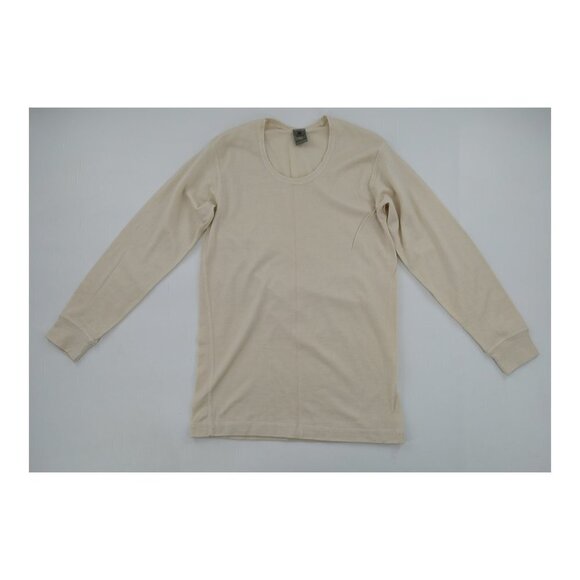 MONTE CARLO NWOT Vintage Pure New Wool Long Sleeve Top Cream - Picture 1 of 4